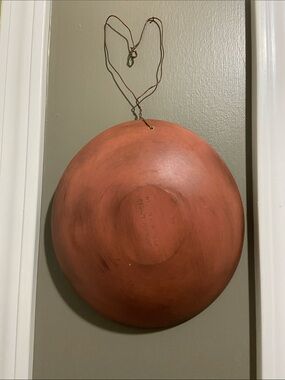 Handcrafted wooden Wall bowl - Rustic Red Home Wall Decor